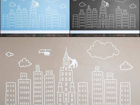  贴纸套装023d模型 