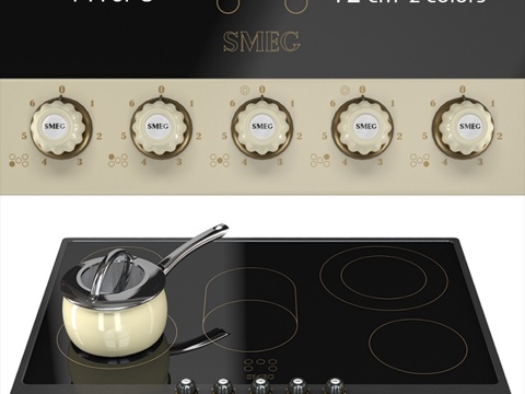 Smeg Cortina P775 72cm 陶瓷灶台 -3d模型 