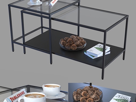  宜家Vitsё系列桌具套装3d模型 