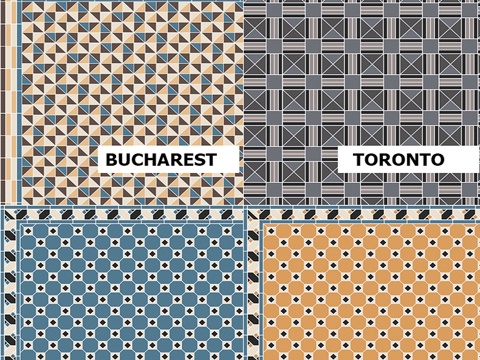  Topcer 维多利亚风格瓷砖套装53d模型 