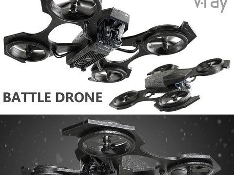  战斗无人机3d模型 