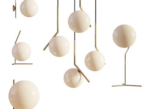  Flos IC Lights 五灯套装3d模型 