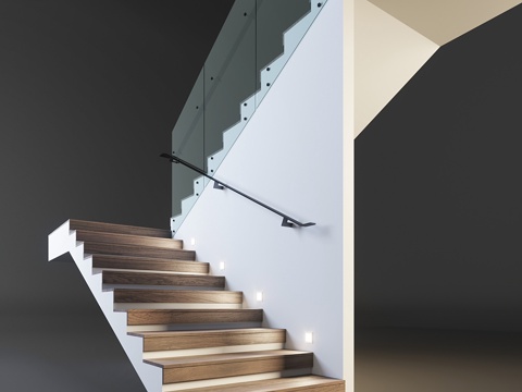  极简主义梯子3d模型 