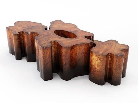  咖啡桌套装3d模型 