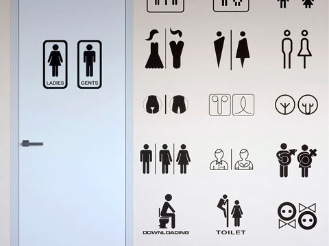  标识卫生间套装23d模型 