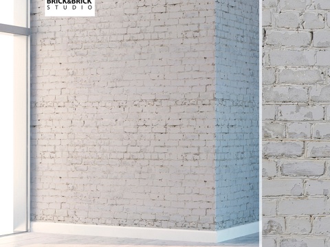  白色砖块093d模型 