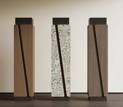  现代意式柱子 方柱su模型 