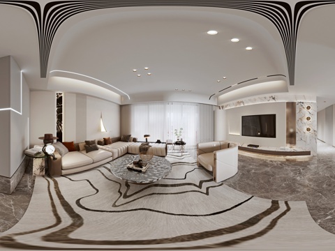  轻奢大平层 样板间 最新全套施工图 效果图合集cad施工图 