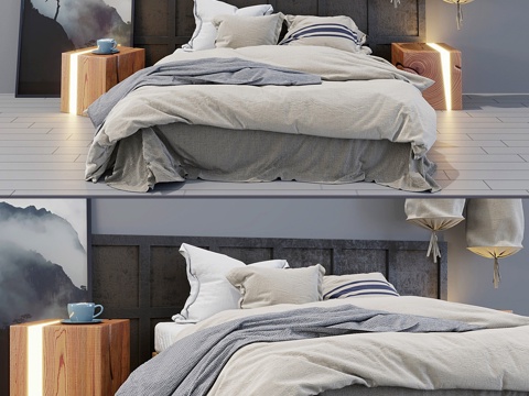  冬日梦境 - 睡眠套装3d模型 