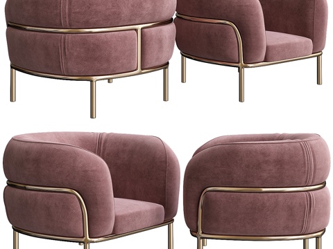  Gallotti &amp; Radice Sophie扶手椅3d模型 