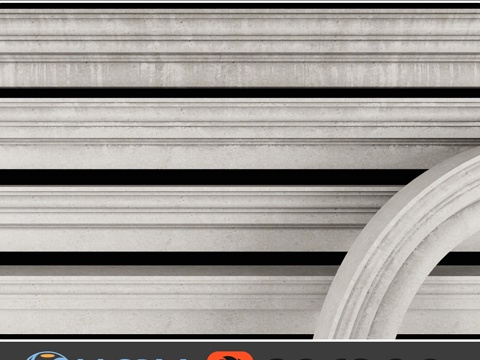  石材外墙饰条，第二色选3d模型 