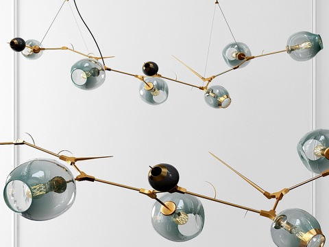  林赛·阿德尔曼枝形泡泡灯_13d模型 