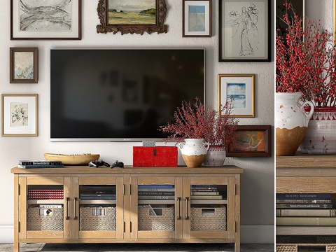  陶器店帕克媒体控制台3d模型 