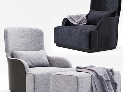  Meridiani Liu Kuoio Bergere扶手椅3d模型 