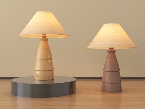 中古风台灯 装饰台灯su模型