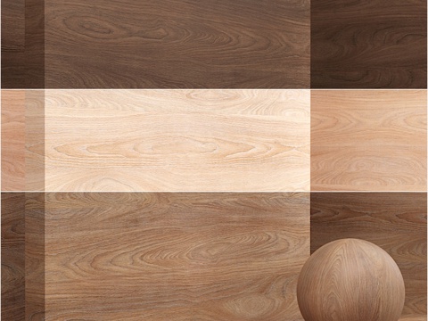  材料 木材    贴面    (无缝) - 套装 343d模型 