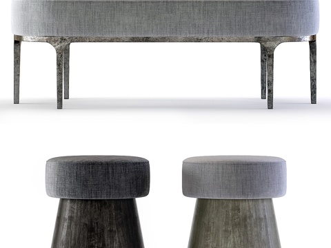  Bernhardt Linea长凳3d模型 