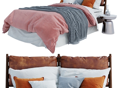  Westelm Arne床3d模型 