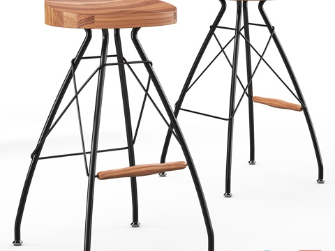  Cult Living Atlas金属吧凳3d模型 