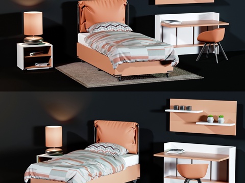  儿童房全套家具_3dce_23d模型 