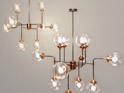  阁楼吊灯3d模型 