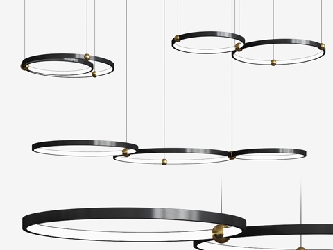  行星环吊灯 Lampatron3d模型 