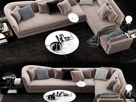  Minotti Seymour沙发3d模型 
