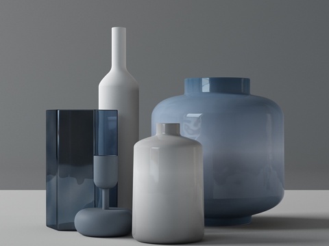  Kodin1花瓶套装3d模型 