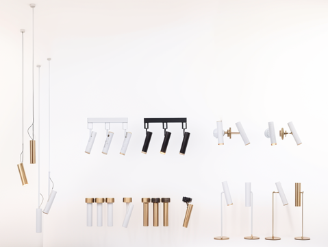  筒灯射灯su模型 