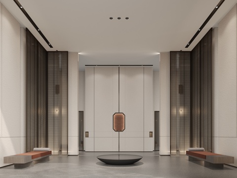  现代架空层3d模型 