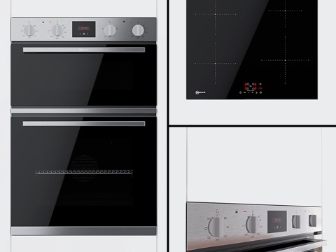  Neff - 双炉灶U1HCC0AN0B与灶台T36FB413d模型 