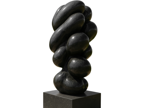  现代异形雕塑摆件su模型 