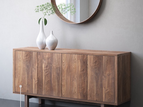  宜家斯德哥尔摩系列 边柜与镜子3d模型 