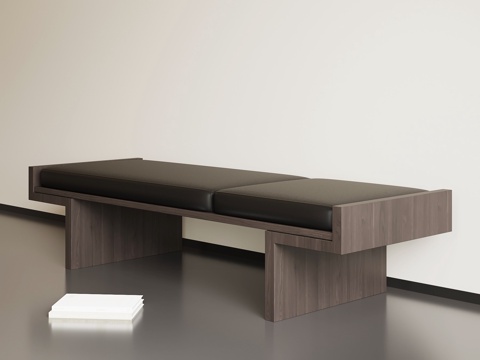  现代意式床尾凳 换鞋凳 条形凳子3d模型 