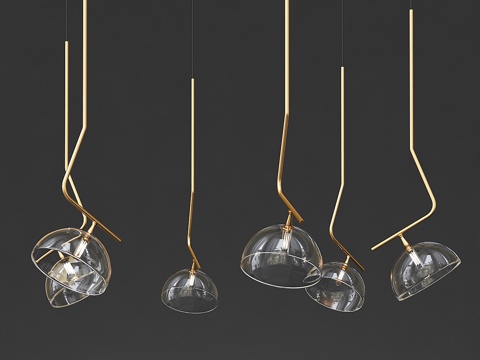  卡特兰意大利设计的日落灯具3d模型 