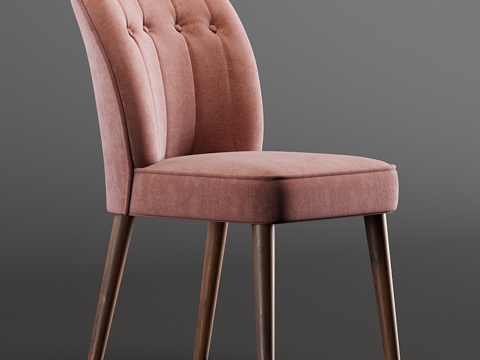  玛戈特餐椅_粉色款3d模型 