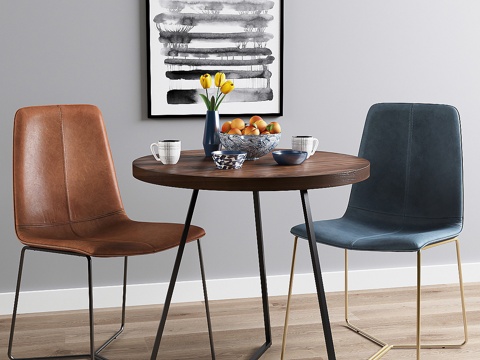  West Elm 餐桌套装3d模型 