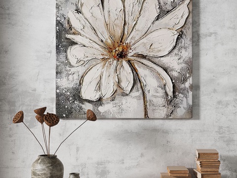  轻奢，侘寂，肌理，简约，抽象，现代，复古，装饰画3d模型 