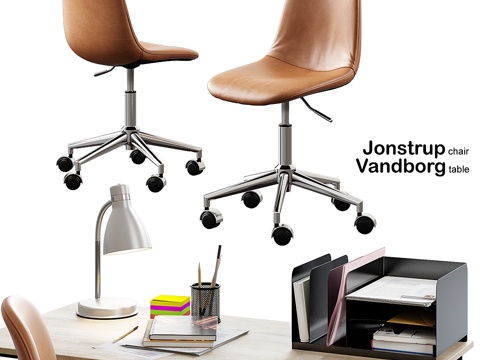  宜家 Jonstrup 椅子 + Vandborg 桌子3d模型 