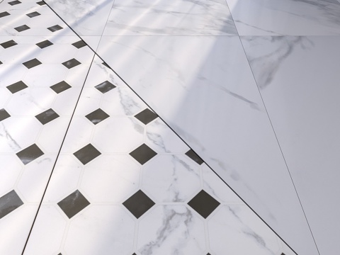  大理石地板套装233d模型 