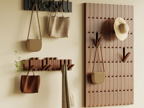  洞洞板 挂衣板 钢琴挂衣板3d模型 