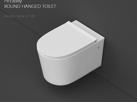  皮卡迪利圆形悬挂式马桶3d模型 