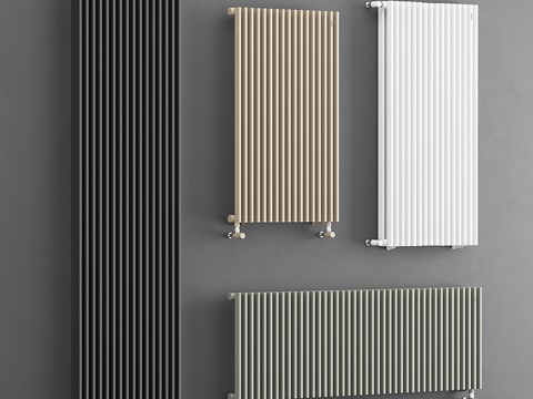  散热器管柱3d模型 