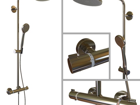  淋浴架 汉斯格雅 Croma 160 淋浴管3d模型 