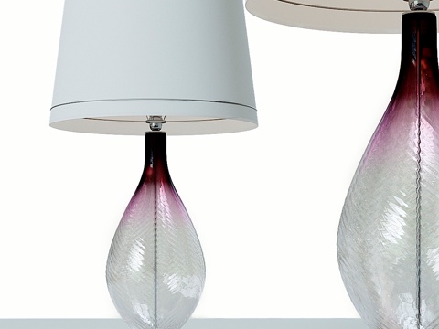  现代工作室艺术玻璃台灯3d模型 