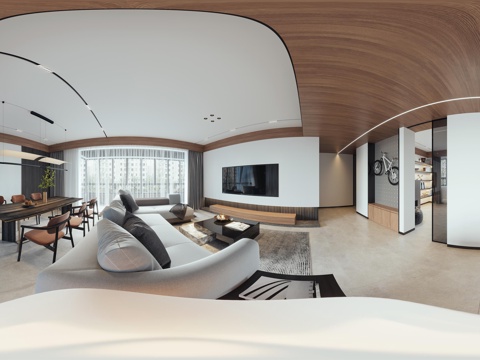  轻奢大平层 样板间 最新全套施工图 效果图合集cad施工图 