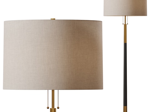  Reese金属落地灯3d模型 