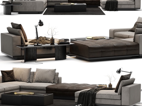  Minotti Lawrence沙发A款3d模型 