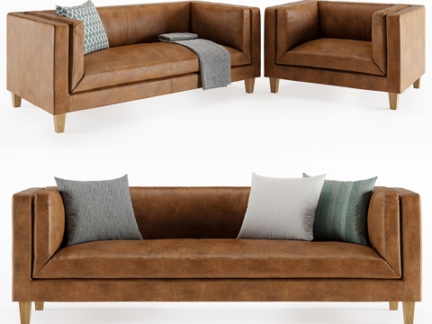  维多利亚沙发套装3d模型 