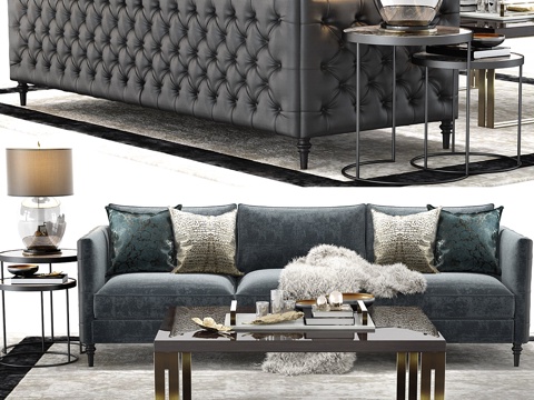  沙发与椅公司套装083d模型 